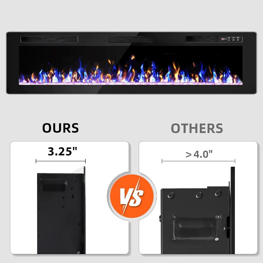 72 Inch Indoor Electric Fireplace