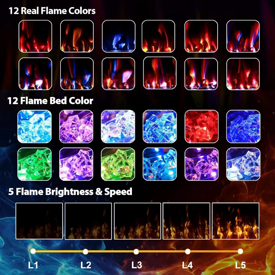 72 Inch Indoor Electric Fireplace