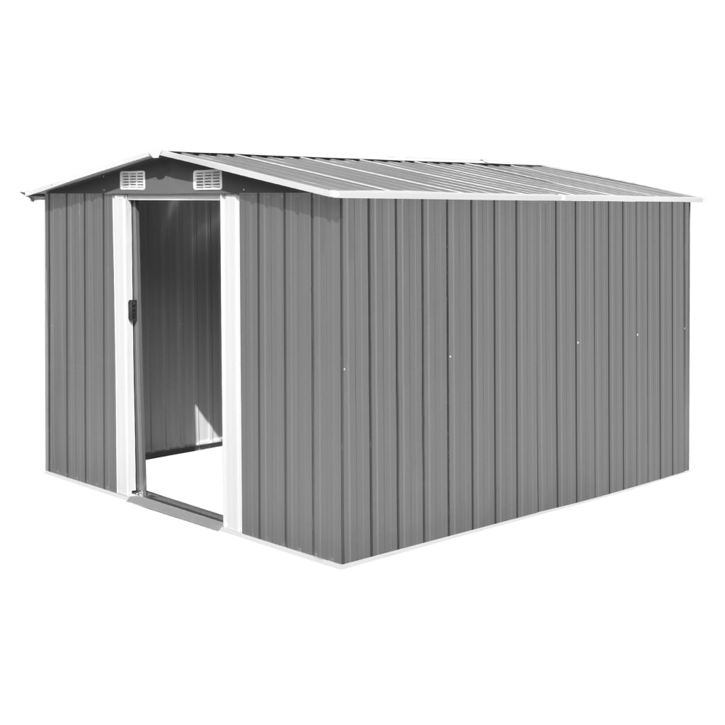 vidaXL Metal Outdoor Storage Shed