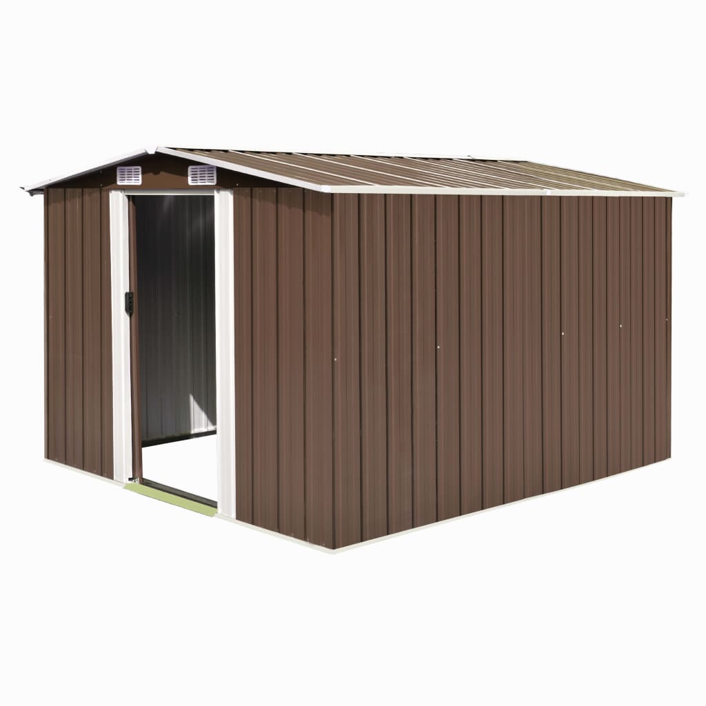 vidaXL Metal Outdoor Storage Shed