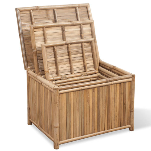 vidaXL Bamboo Indoor/Outdoor Storage Boxes