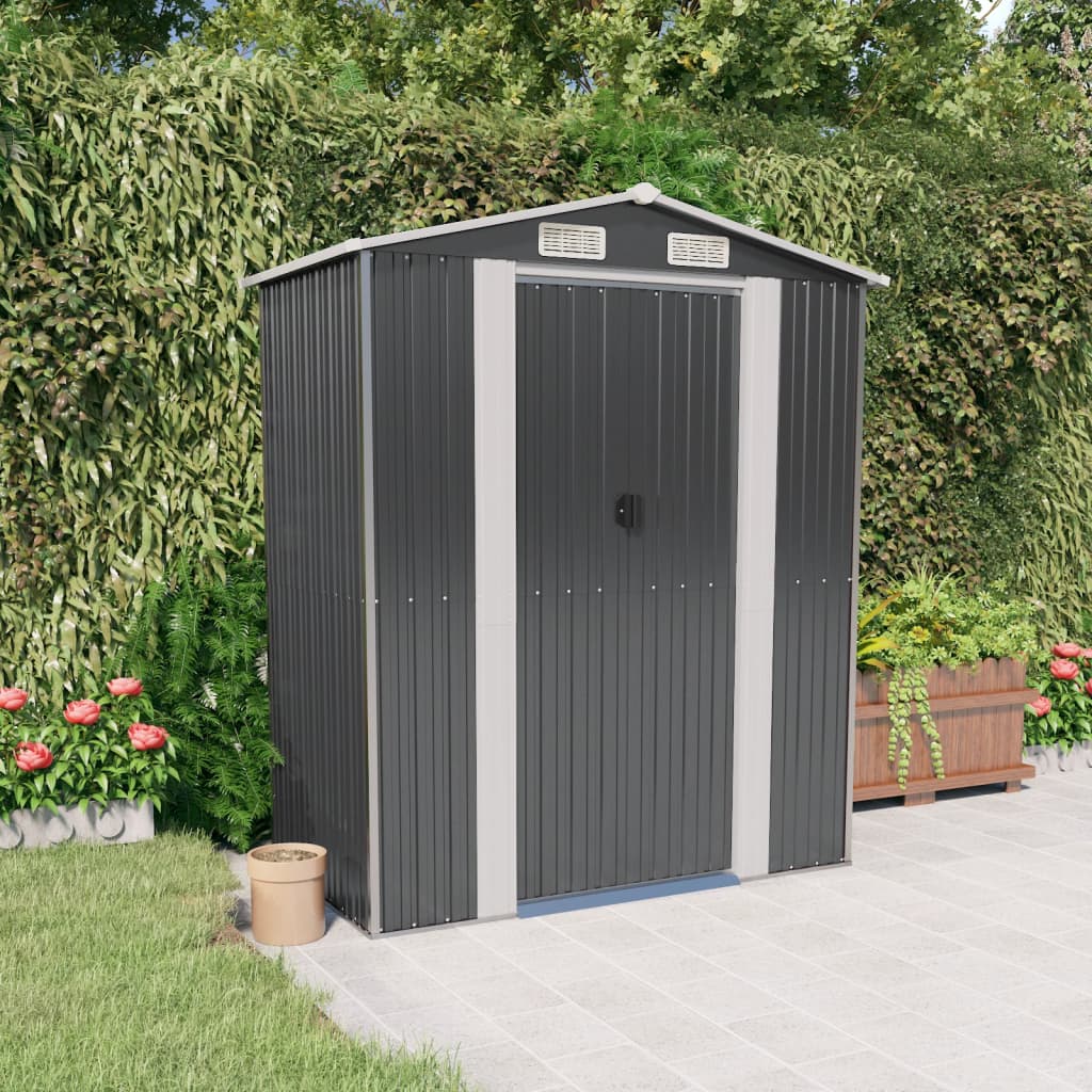 vidaXL Galvanized Customizable Shed
