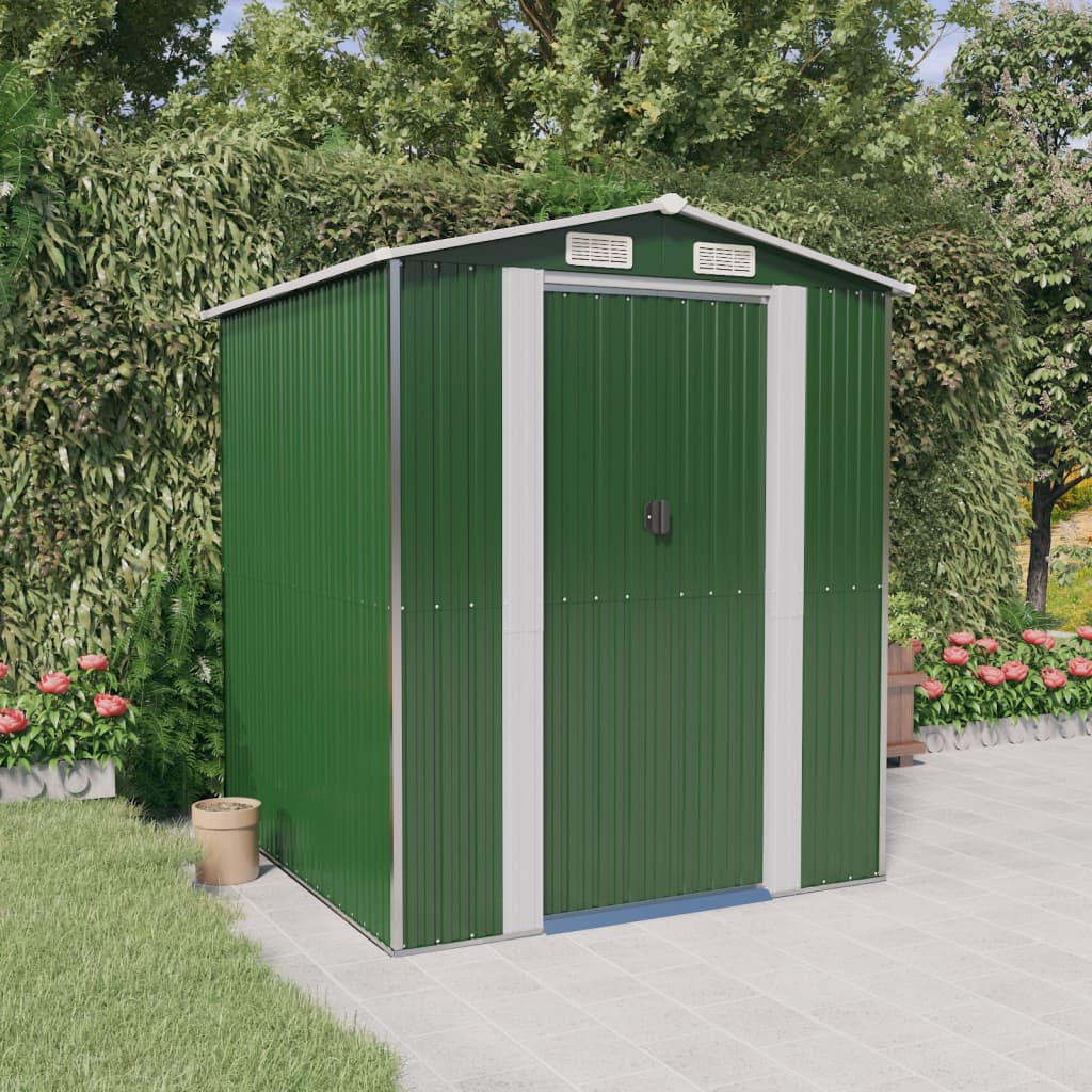 vidaXL Galvanized Customizable Shed