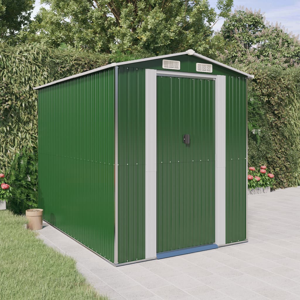 vidaXL Galvanized Customizable Shed