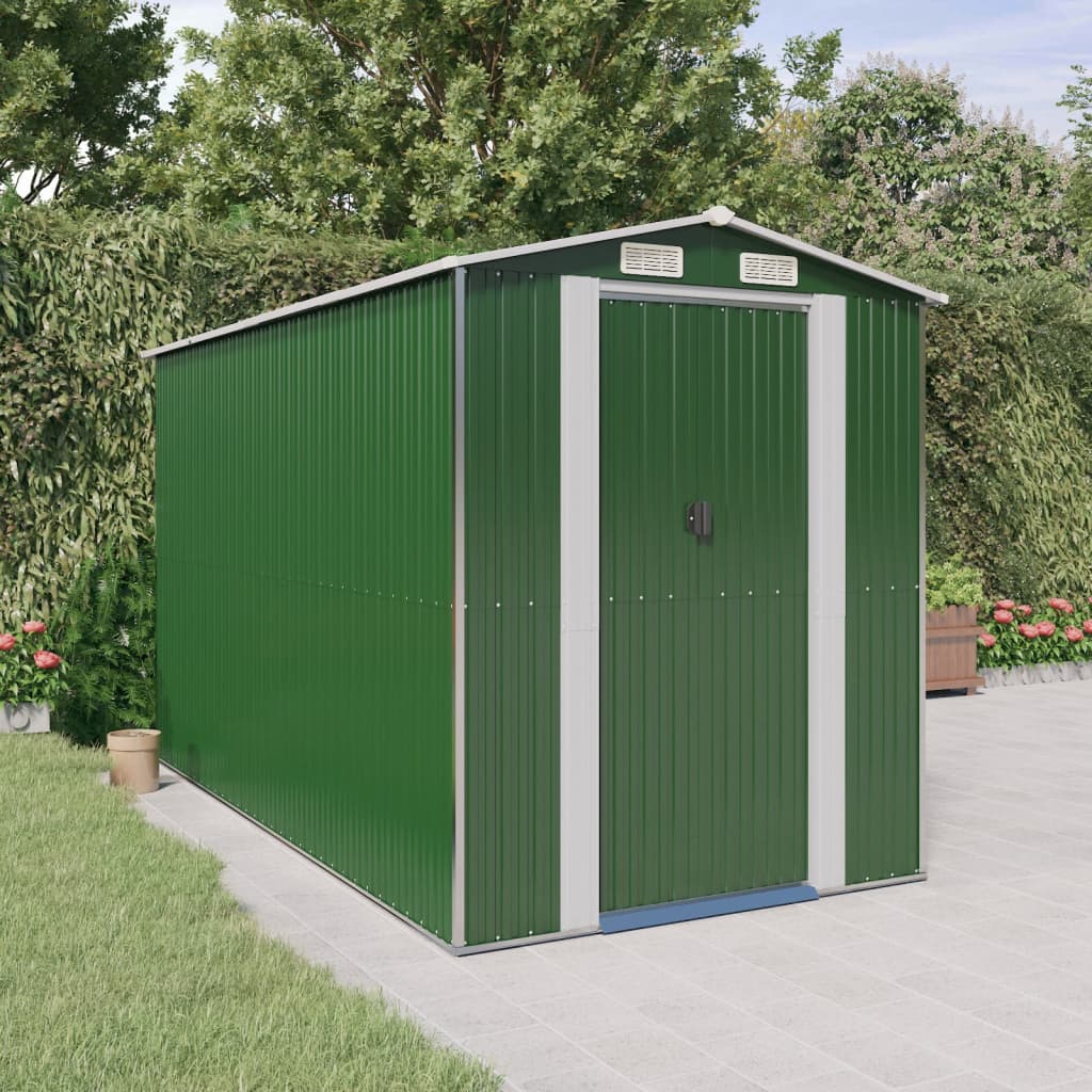 vidaXL Galvanized Customizable Shed