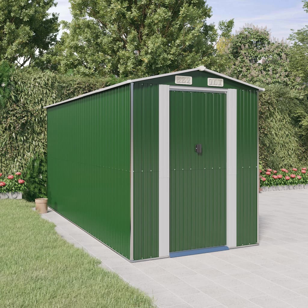 vidaXL Galvanized Customizable Shed