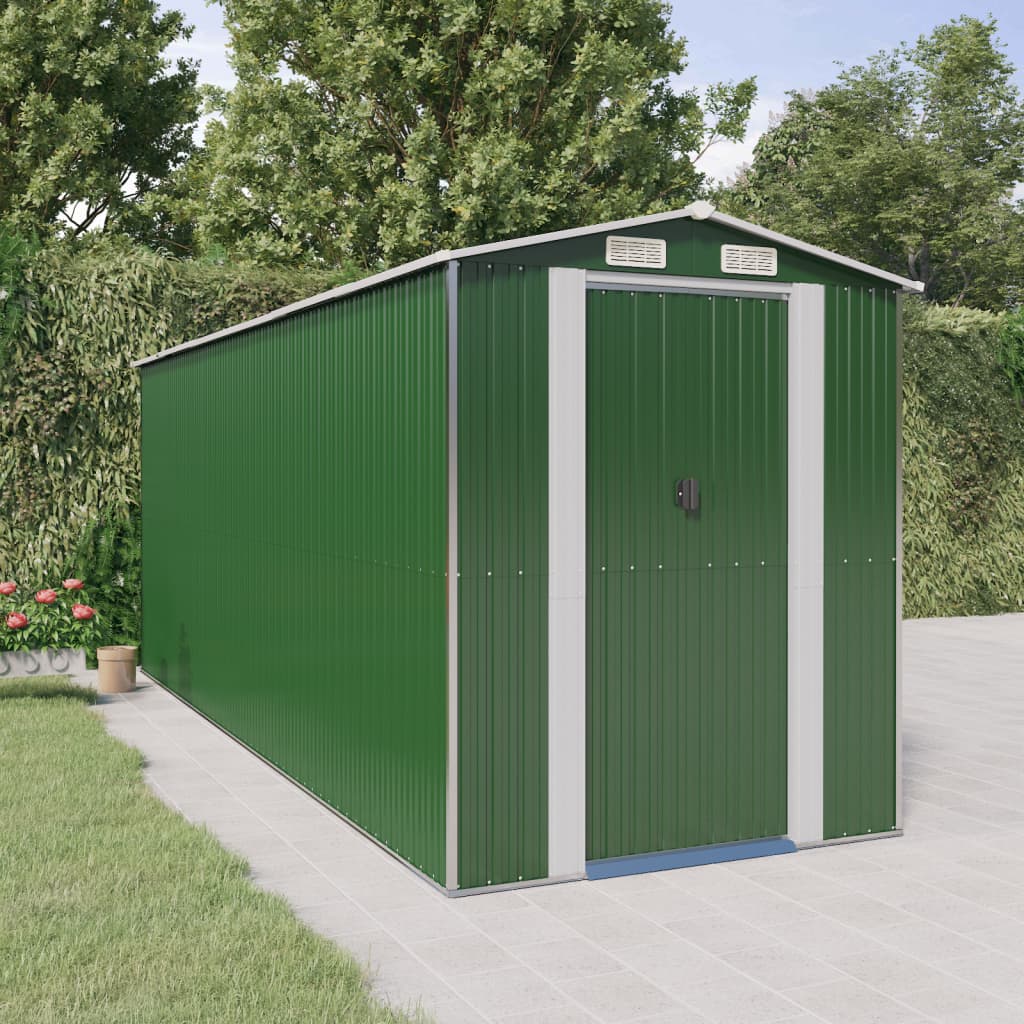 vidaXL Galvanized Customizable Shed
