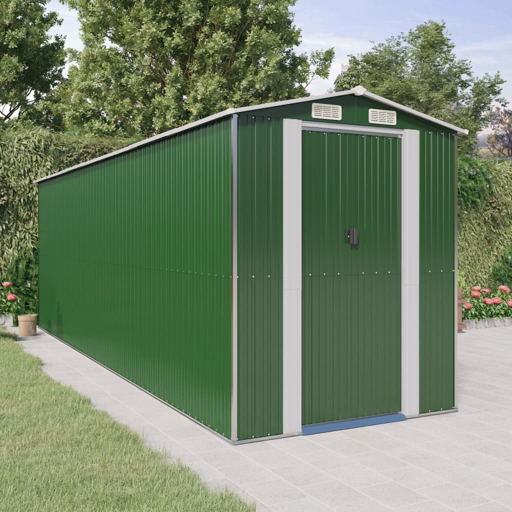 vidaXL Galvanized Customizable Shed