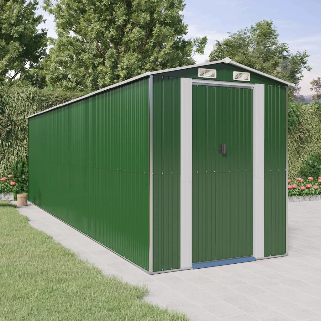 vidaXL Galvanized Customizable Shed