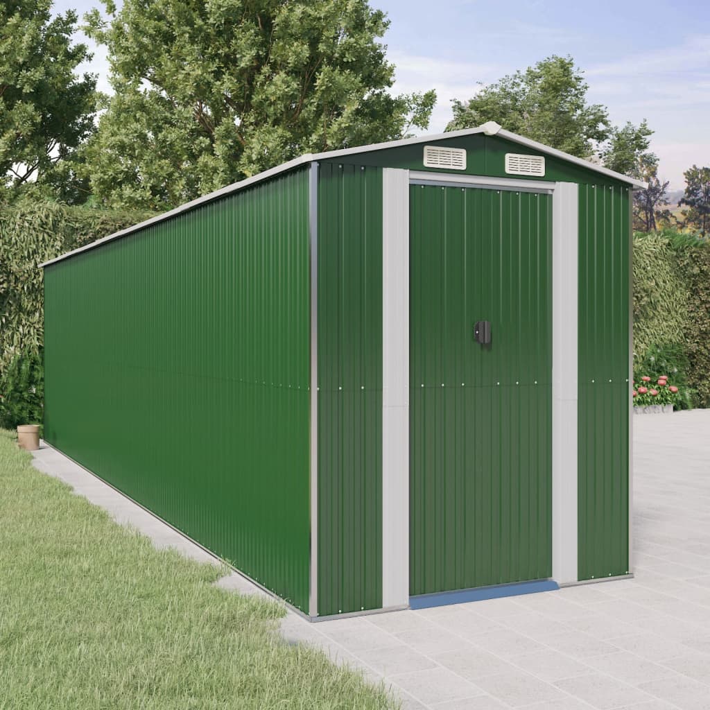 vidaXL Galvanized Customizable Shed