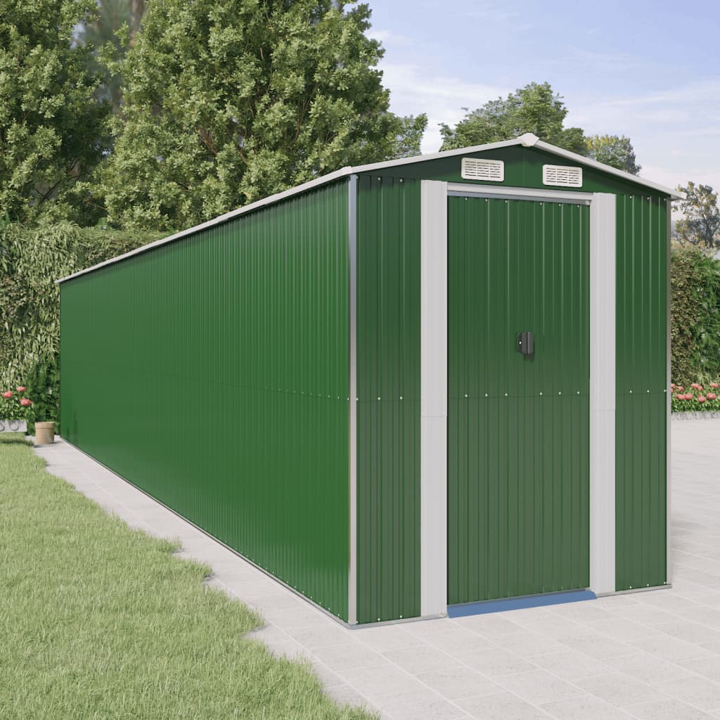 vidaXL Galvanized Customizable Shed