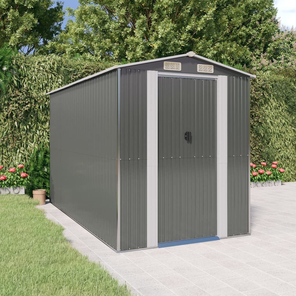 vidaXL Galvanized Customizable Shed