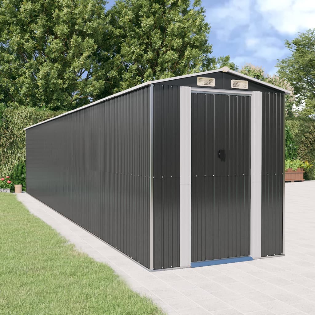 vidaXL Galvanized Customizable Shed