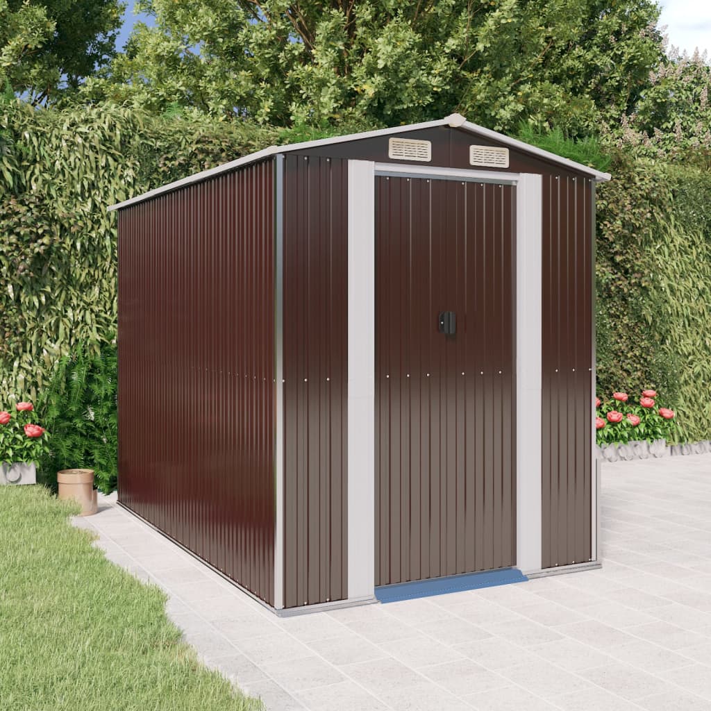vidaXL Galvanized Customizable Shed