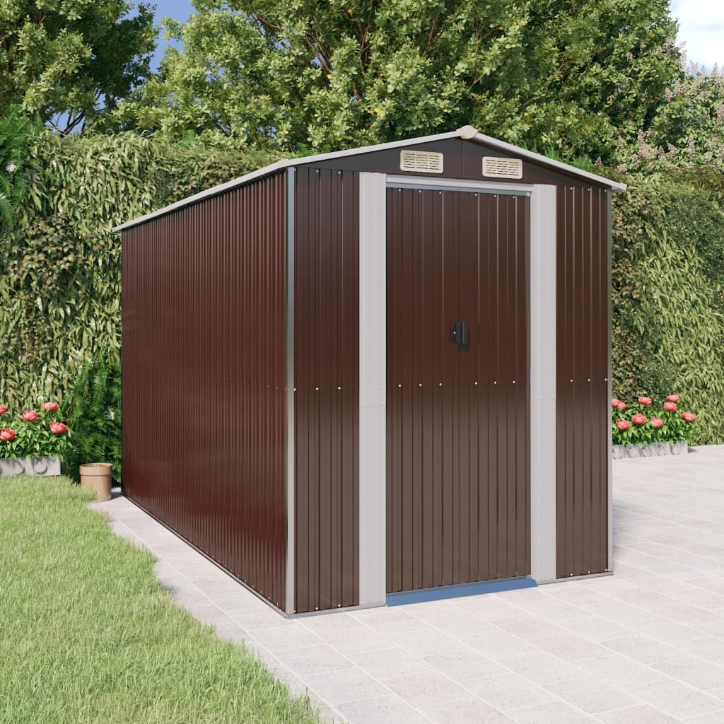 vidaXL Galvanized Customizable Shed
