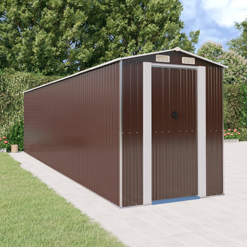 vidaXL Galvanized Customizable Shed