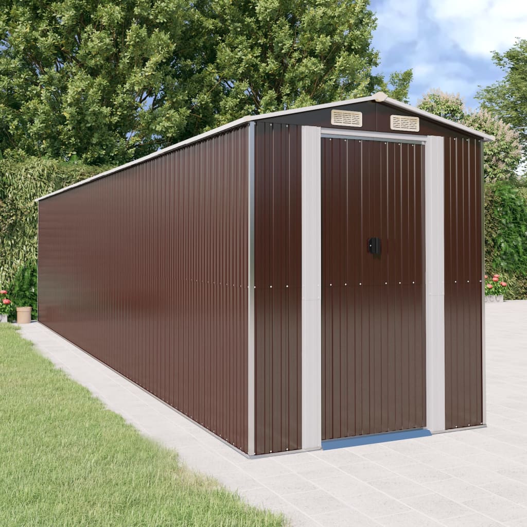 vidaXL Galvanized Customizable Shed