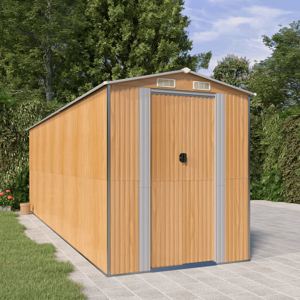 vidaXL Galvanized Customizable Shed