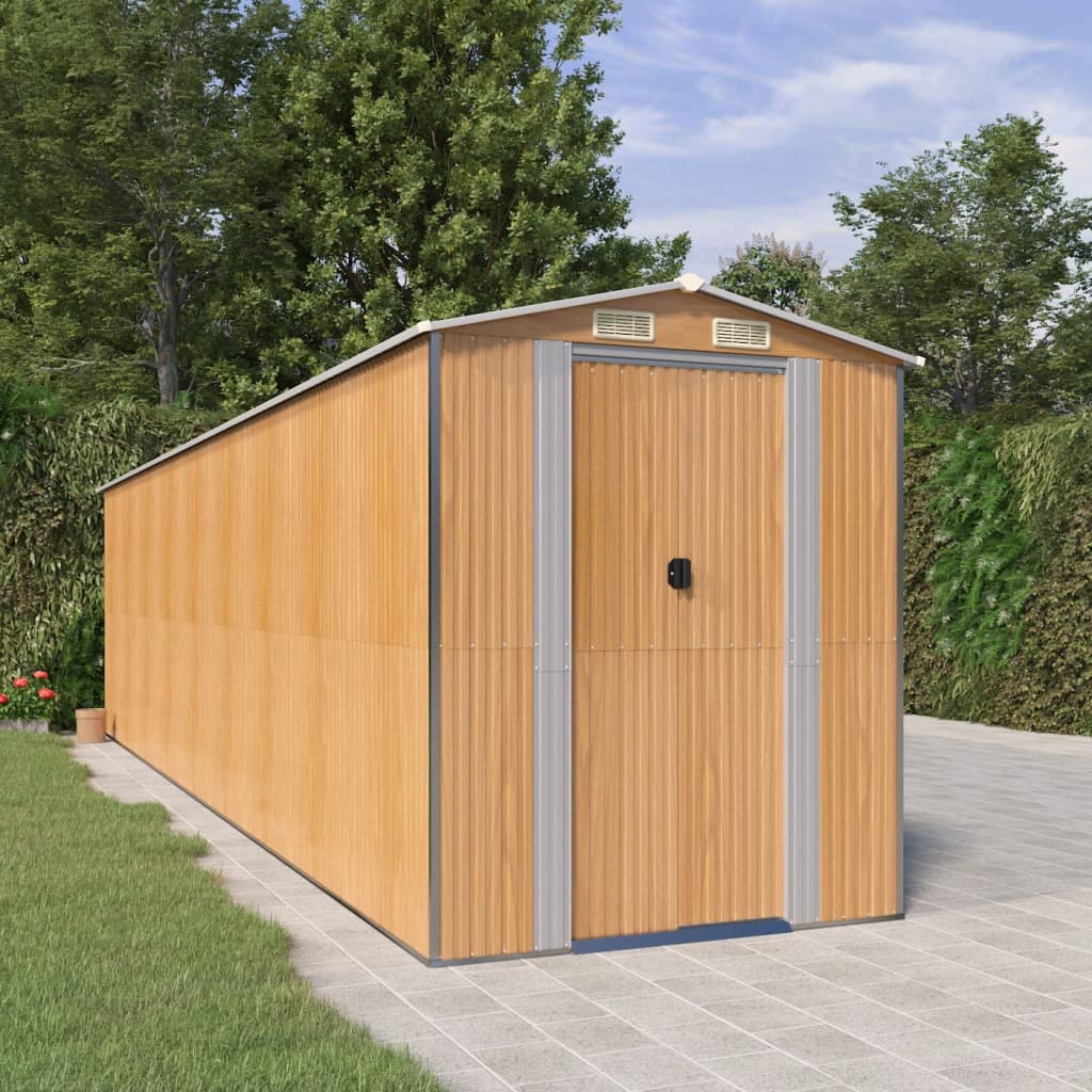 vidaXL Galvanized Customizable Shed