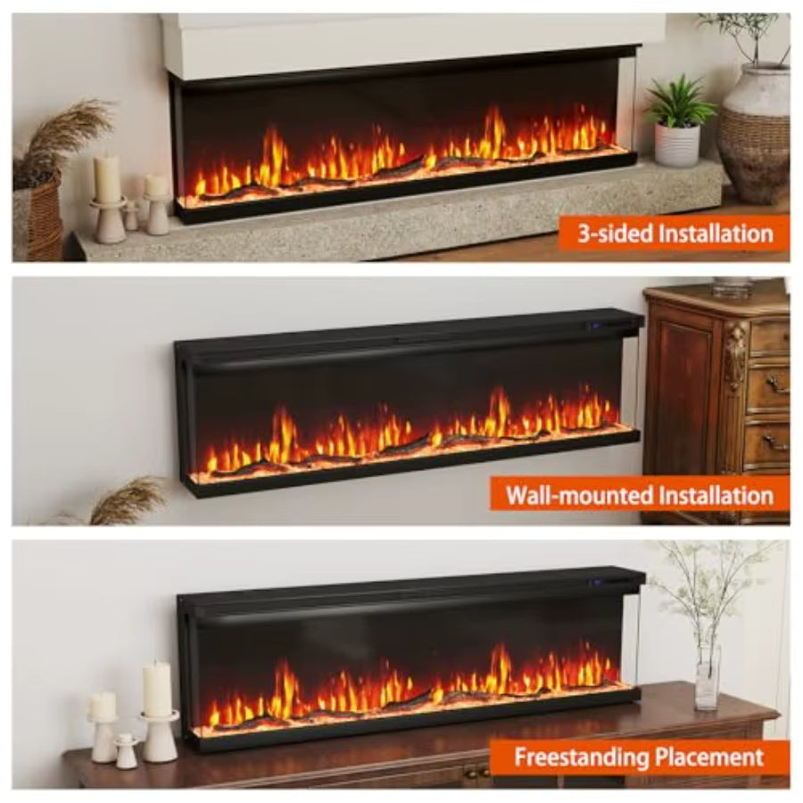 60 Inch Electric Indoor Fireplace