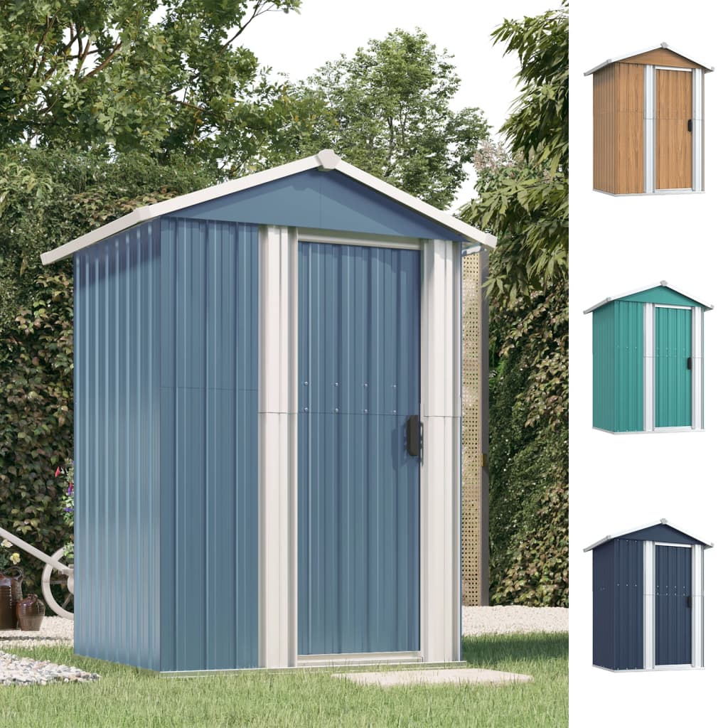 vidaXL Galvanized Steel Outdoor Shed