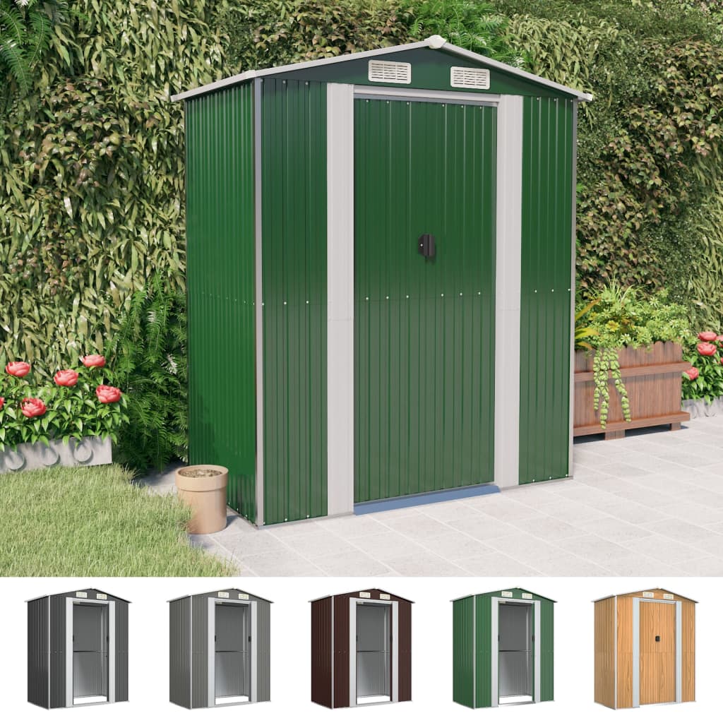 vidaXL Galvanized Customizable Shed
